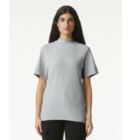 Pique Unisex Mockneck T-shirt (American Apparel)