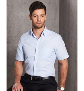 Men's Fine Stripe Short Sleeve Shirt