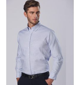 Men's Dot Contrast Long Sleeve Shirt