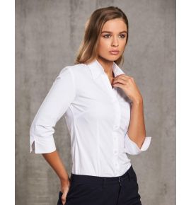 Women's Cotton/Poly Stretch 3/4 Sleeve Shirt