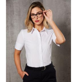 Women's Cotton/Poly Stretch Sleeve Shirt