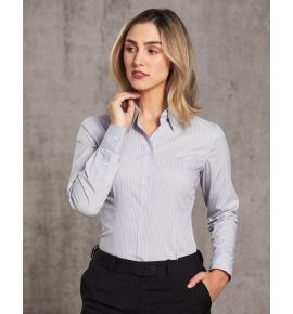 Women's Ticking Stripe Long Sleeve Shirt