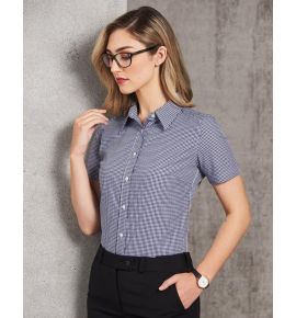 Ladies’ Multi_Tone Check Short Sleeve Shirt