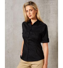 Women's Short Sleeve Military Shirt