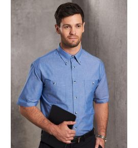 Men's Chambray Short Sleeve Shirt