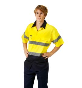 Hi Vis Drill Shirts - Short Sleeve - Day / Night Use