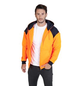 Ramo Men Shoulder Contrast Zipper Hoodies-Workwear