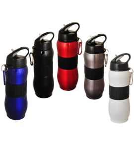 Sport Bottle with Carabiner Silicon Band
