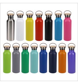 Thermo Bottle with Bamboo Screw Lid