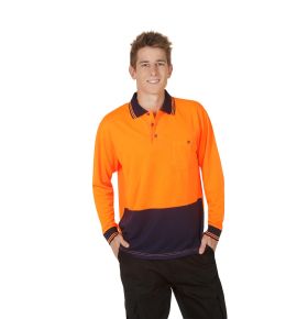 Hi Vis Light Weight Cooldry Polo - Long Sleeve