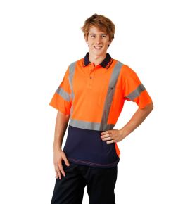 True Dry Cotton Back Hi Vis Polo - Long Sleeve - Day / Night Use