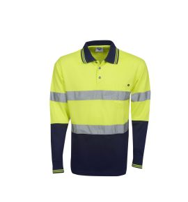 Hi Vis Cooldry Polo - Long Sleeve - Day / Night Use