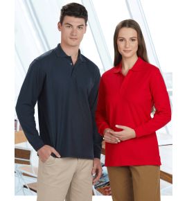Unisex Traditional Poly/Cotton Pique L/S Polo