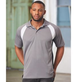 Men's CoolDry Tri-colour Contrast Short Sleeve Polo