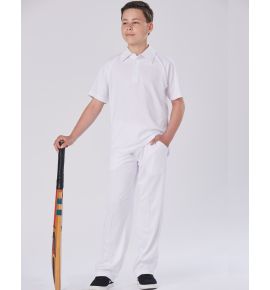 Kids Short Sleeve Cricket Polo