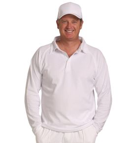 Men's Cricket Long Sleeve Polo