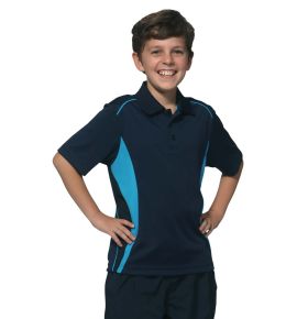 Kids Short Sleeve Pursuit Contrast Polo