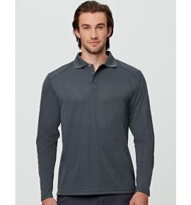 Mens Lucky Bamboo Long Sleeve Polo