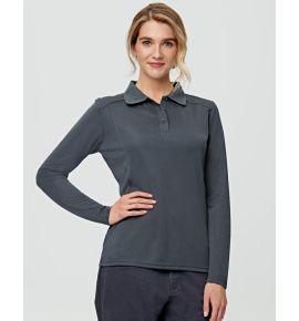 Ladies Lucky Bamboo Long Sleeve Polo