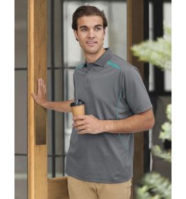 Mens Sustainable Poly/Cotton Contrast SS Polo