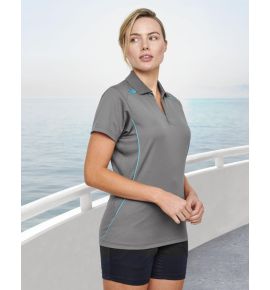 Ladies Sustainable Poly/Cotton Contrast SS Polo