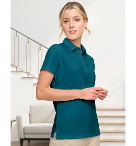 Ladies Sustainable Jacquard Knit Polo