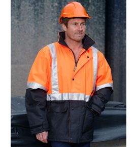 Hi-Vis Two Tone Rain Proof Jacket With Quilt Linning & 3M Tapes