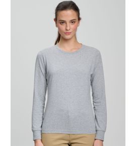LADIES PREMIUM COTTON FACE L/S TEE