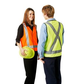 Hi Vis Safety Vest ( Day / Night Use - X Pattern )