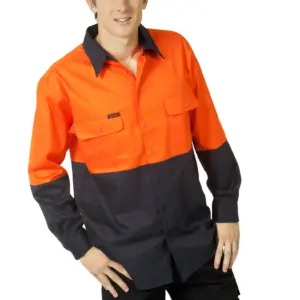 Hi Vis Drill Shirts - Long Sleeve - Day Use