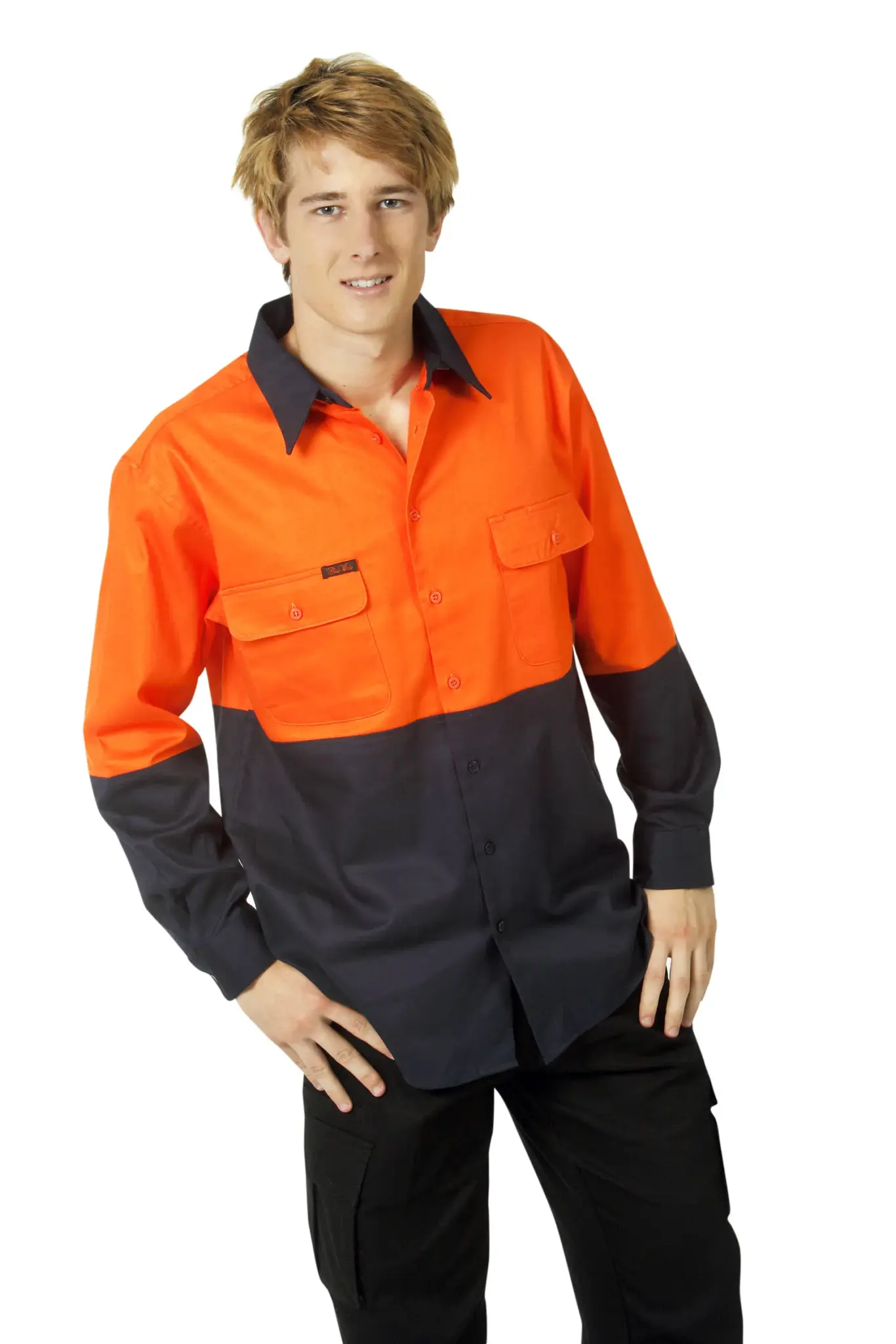 Hi Vis Drill Shirts - Long Sleeve - Day Use - Image 1