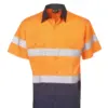 Hi Vis Cotton Twill Shirt - Short Sleeve - Day / Night Use - Thumbnail Image 1