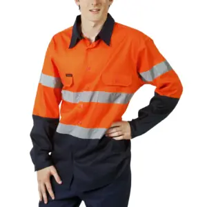 Hi Vis Drill Shirts - Long Sleeve - Day / Night Use