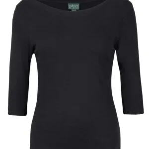 JB's Ladies 3/4 Sleeve Boat Neck Tee