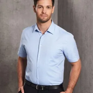 Men's CVC Oxford Short Sleeve Shirt