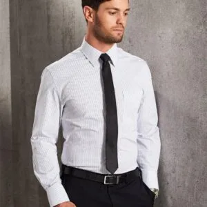 Men's Ticking Stripe Long Sleeve Shirt