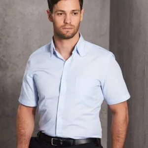 Men's Fine Stripe Short Sleeve Shirt
