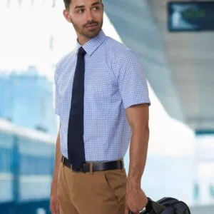 Men’s Gingham Check Short Sleeve Shirt