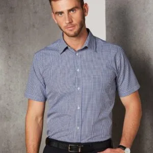 Men’s Multi-Tone Check Short Sleeve Shirt