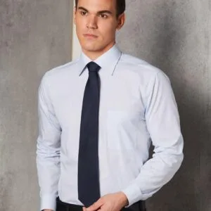 Men’s Mini Check Premium cotton long sleeve shirt