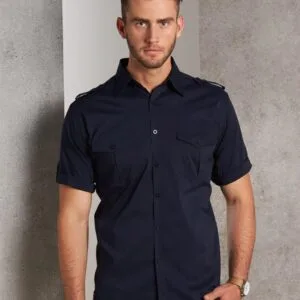 Men's Short Sleeve Military Shirt
