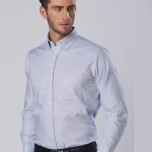 Men's Dot Contrast Long Sleeve Shirt