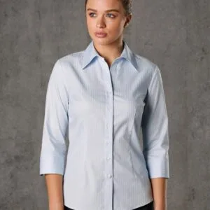 Women's Self Stripe 3/4 Sleeve Shirt