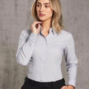 Women's Ticking Stripe Long Sleeve Shirt