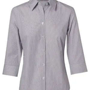 Women's Fine Stripe 3/4 Sleeve Shirt