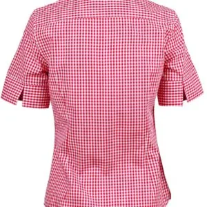 Ladies’ Gingham Check Short Sleeve Shirt
