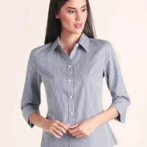 Ladies’ Multi-Tone Check 3/4 Sleeve Shirt