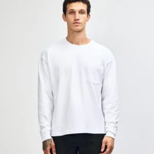 Super Heavyweight Oversized Long Sleeve T-Shirt with Pocket