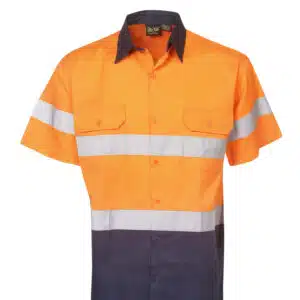 Hi Vis Twill Shirts - Short Sleeve - Day / Night Use