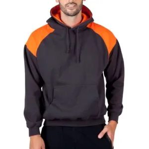 Ramo Mens Shoulder Contrast Panel Hoodie